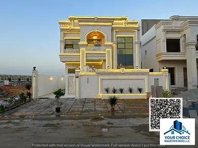 مشروع ALORA VILLAS ALORA V001.. فيلا مستقلة كلاسيكية واجهة حجر .. الحليو 1 عجمان مساحة الارض 3014 قدم مساحة البناء 3600 قدم
