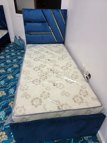 Brand new velvet single bed with medical mattress available.
