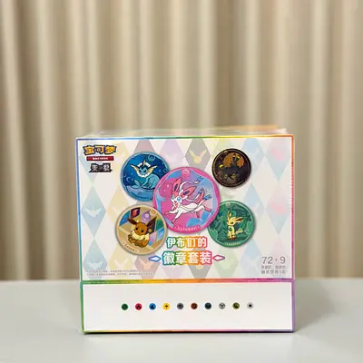 Pokémon Chinese Eeveelution Badge Set Case (10 box - Sealed)