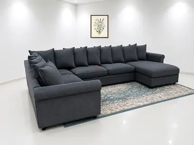 . Spacious L-Shape Sofa Bed
Comfortable Sleeping Area • Large Seating Space • Built-In Storage
