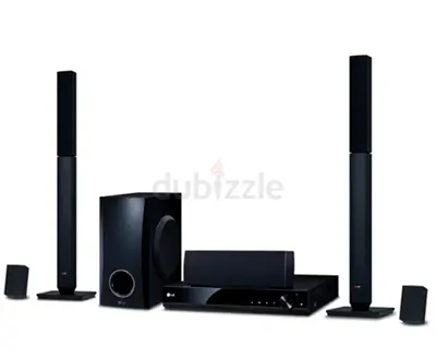 5.1 Home Theater Speaker System with Subwoofer and Receiver - Good Condition