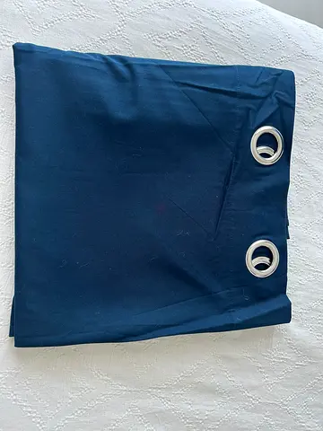 Navy Blue Eyelet Curtains