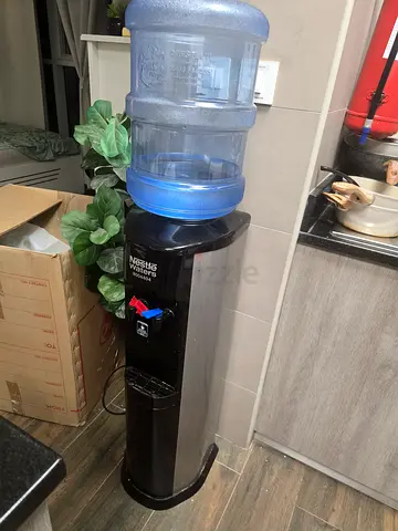 Nestle - Hot/cold - Black Standing Water Dispenser with 15L Bottle - Good Working Condition