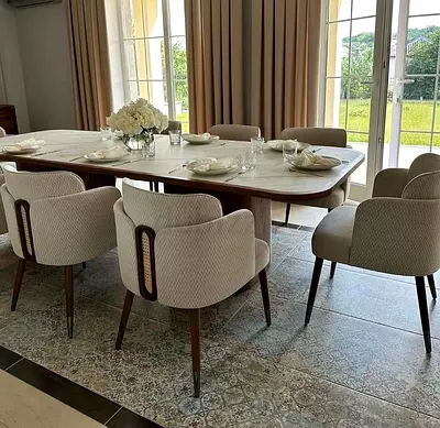 New Custom made dining set with warranty - Dining table with chairs new