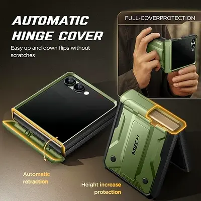 Samsung Flip7 Case - TONGATE - Privacy Screen - Green