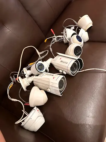 Used mixed CCTV cameras and domes bundle - working condition (sold as-is)