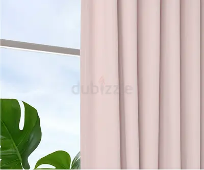 IKEA blackout curtains pair light pink Bengta