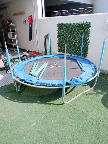 Used Round Kids Trampoline (Parts Included) - Needs Assembly