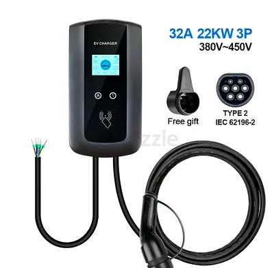 22kW 32A Type 2 EV Charger (Wallbox) 3-Phase 380-450V and installation alao available