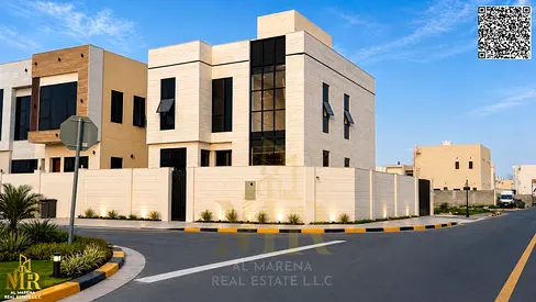 Corner Villa on Sheikh Mohammed Bin Zayed Road | Two Floors & Rooftop | 4 Master Bedrooms | Modern Finishes | Prime Location | Special Price
