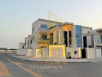 فيلا فاخرة للبيع في الحليو عجمان | 5500 قدم بناء | 6 غرف ماستر | مصعد داخلي | رووف واسع | شاملة الكهرباء والمياه ورسوم التسجيل والتمليك والمكيفات فيلا