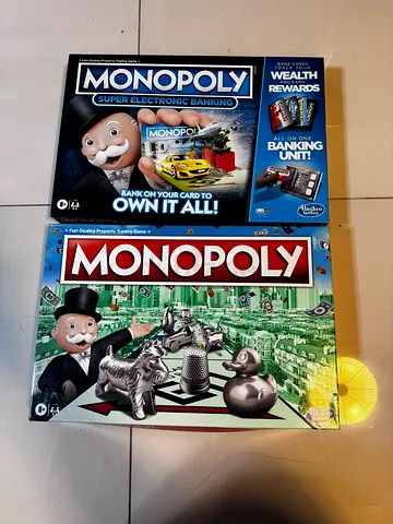 Monopoly Classic and Electronic Banking Edition - Good Condition, Complete