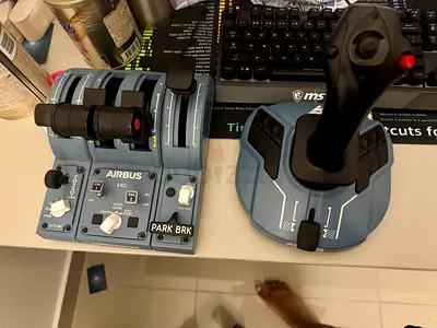 Thrustmaster TCA Airbus Throttle Quadrant + Joystick - Good Condition