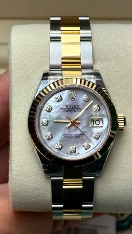 Rolex Datejust Ladies Two-Tone Mother of Pearl Diamond Dial 28mm