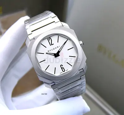 Bvlgari Octo Finissimo Stainless Steel Master Quality Quartz Mens Watch - White Dial