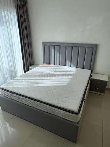 King Size Bed  Mattress with 2 Side tables