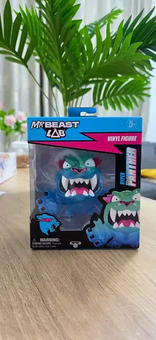 Mr Beast Lab Vinyl Figure - Blue Hyper Panther (New in Box)