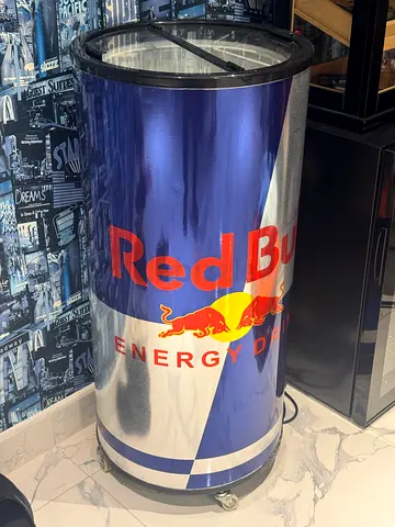 Redbull fridge cylindrical