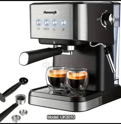 Aeomjk UK3010 Espresso Coffee Machine with Steam Wand