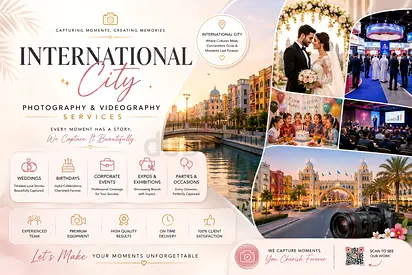 📸✨ International City, Dubai Photography Videography | Creative Visual Solutions 🎬