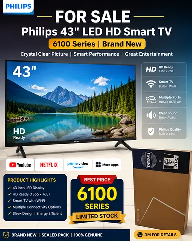 Philips 43LED Smart HD 6100 series