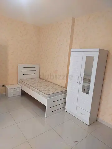 New White Single Bed with Mattress, Nightstand and 2-Door Wardrobe