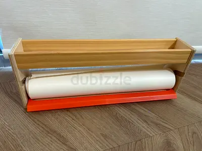 IKEA Wooden Wrapping Paper Roll Dispenser Rack