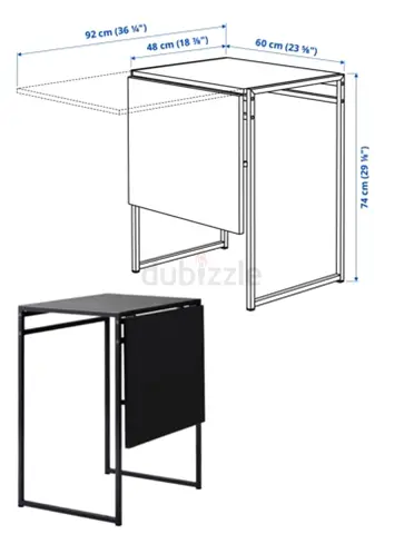 IKEA MUDDUS Drop-Leaf Table – Black