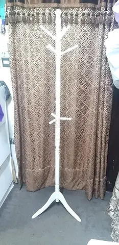 White freestanding coat  hat stand, good condition