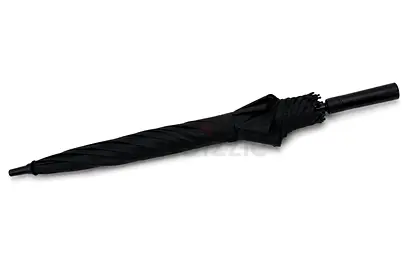 Classic Black Full-Size Umbrella - Folded, Good Condition