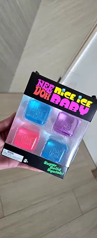 Original Needoh, Neon Ice Baby Silicone Ice Cubes - Reusable Frozen Food Coolers