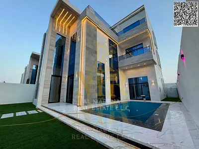 Two floors + roof | 6 master bedrooms | Swimming pool + elevator + furnished | Price includes all fees | Luxury villa for sale in Al Helio 2 | Two fl