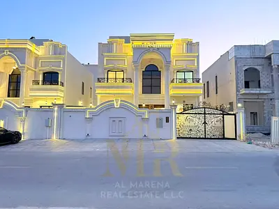 Own your dream villa in the heart of Ajman, two floors and a rooftop, next to services, including registration fees, electricity, water and air condit