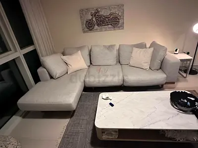 West Elm L Shape Sofa Beige