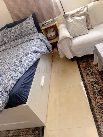 Ikea bed with storage 140/200 with .matres