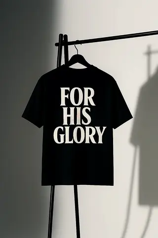Black For His Glory Graphic T-Shirt - Mens Casual Tee