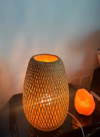 Woven Bamboo Table Lamp