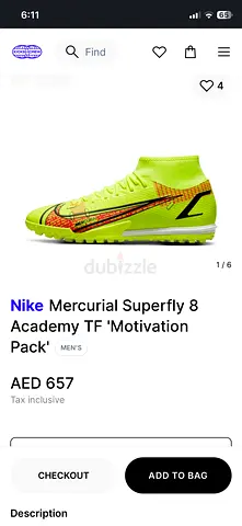 Real Nike Mercurial Superfly 8 Academy Football Boots ⚽ size 44