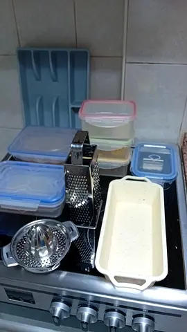 Kitchen containers, grater and utensils set - lightly used
