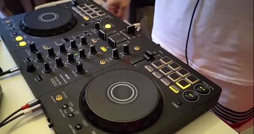 Used DJ Controller with Dual Jog Wheels and Mixer — Good Working Condition