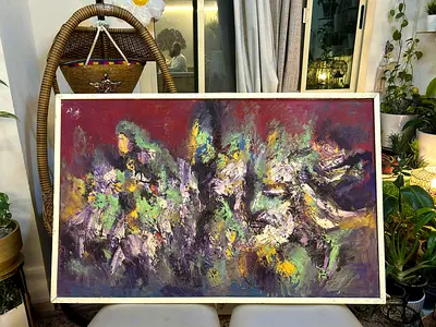 My Passion, Oh Homeland 2014 original by Hassan - oil on canvas