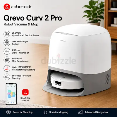 Roborock Qrevo Curv 2 Pro Robot Vacuum Mop