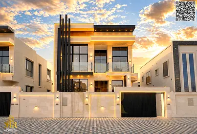 Modern villa directly on Sheikh Mohammed Road, featuring 4 master bedrooms, premium finishes, spacious layout, and registration fees included.