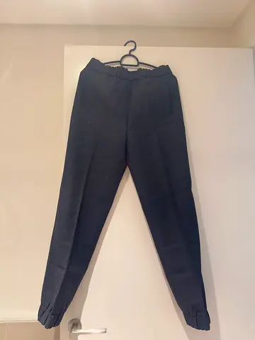 Dark grey tapered wool trousers - Size EU 34 / UK 6 - Ganni