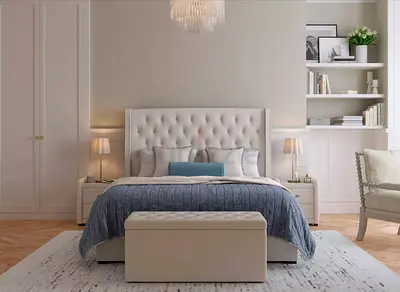 Biege velvet queen bed set