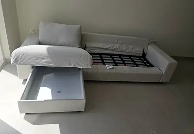 Ikea vimle L shape sofa bed with mattress