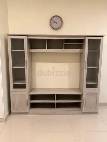 Large Wooden Entertainment Center / TV Wall Unit - 200cm x 183cm