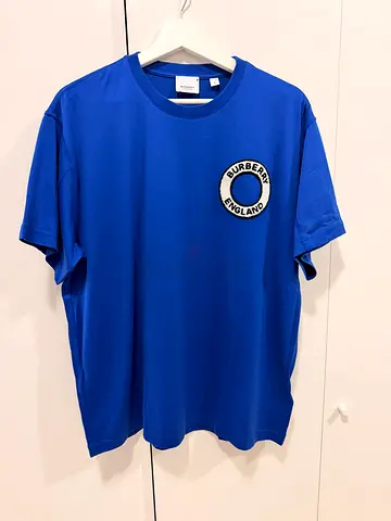 Burberry Logo Blue Short Sleeve T-Shirt