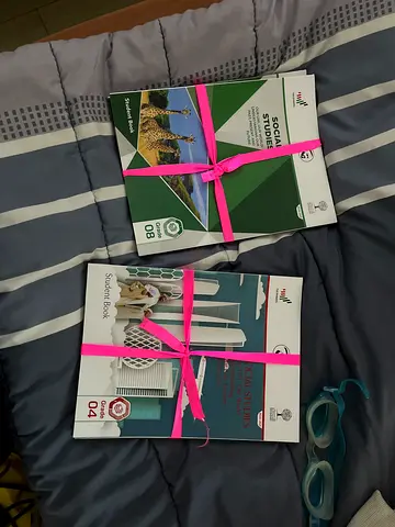 social studies books 1,2,3 (grade 8 and grade 4)