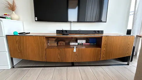 Modern wooden TV cabinet / media console in good condition